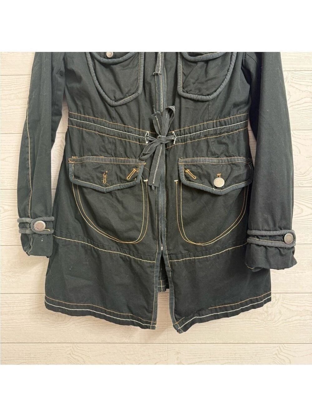 22 Women’s Navy Blue Rain Utility Jacket. Size M - Picture 4 of 7